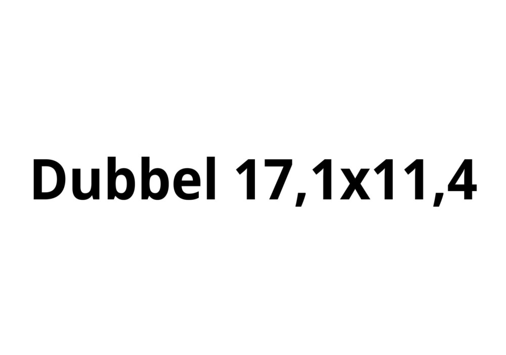 Dubbel 17,1x11,4